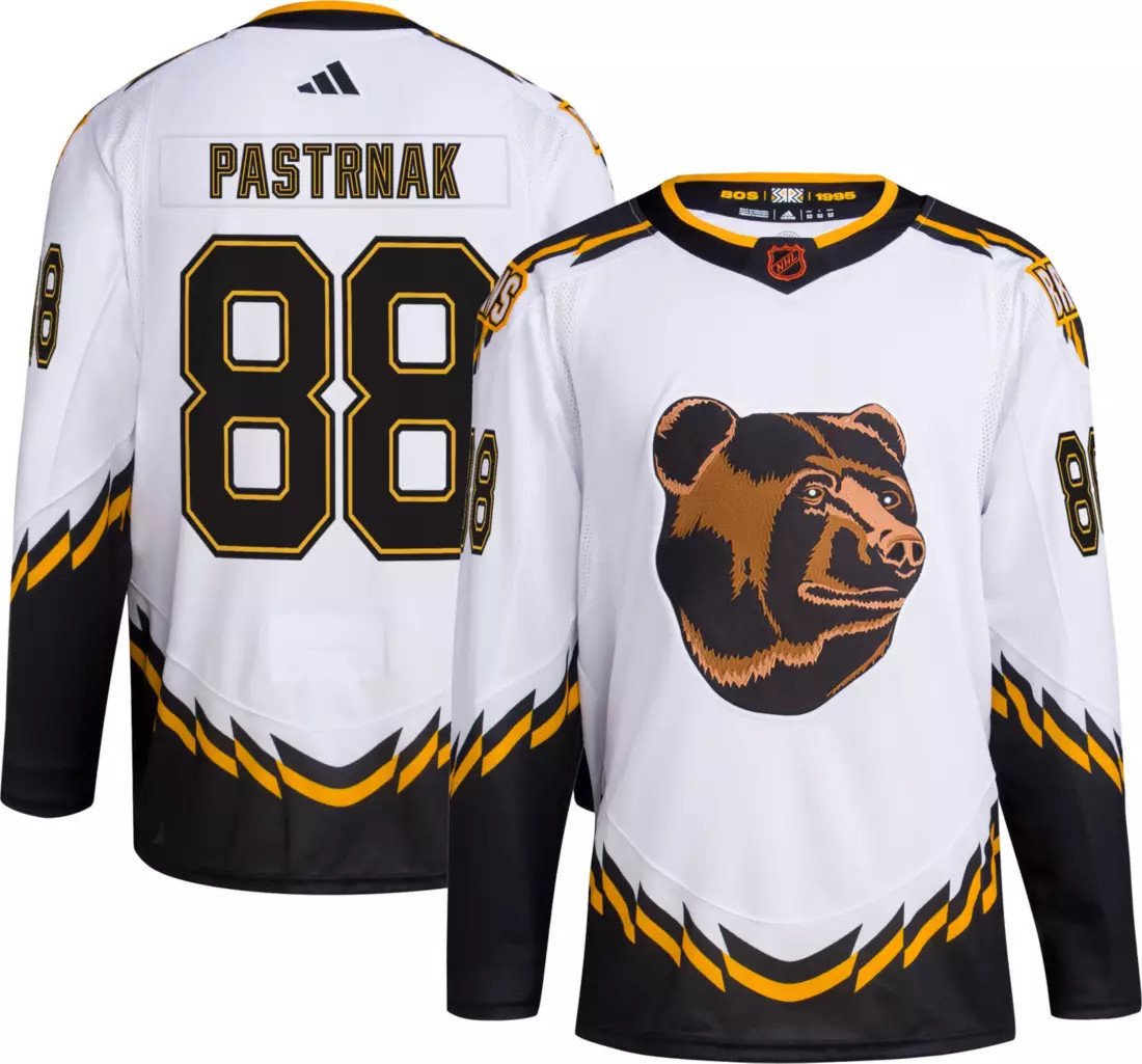 Boston Bruins #88 David Pastrnk Reverse Retro Stitched Jersey White