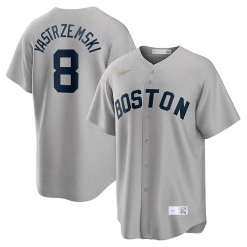 Youth Boston Red Sox Carl Yastrzemski Cooperstown Collection Jersey - Gray