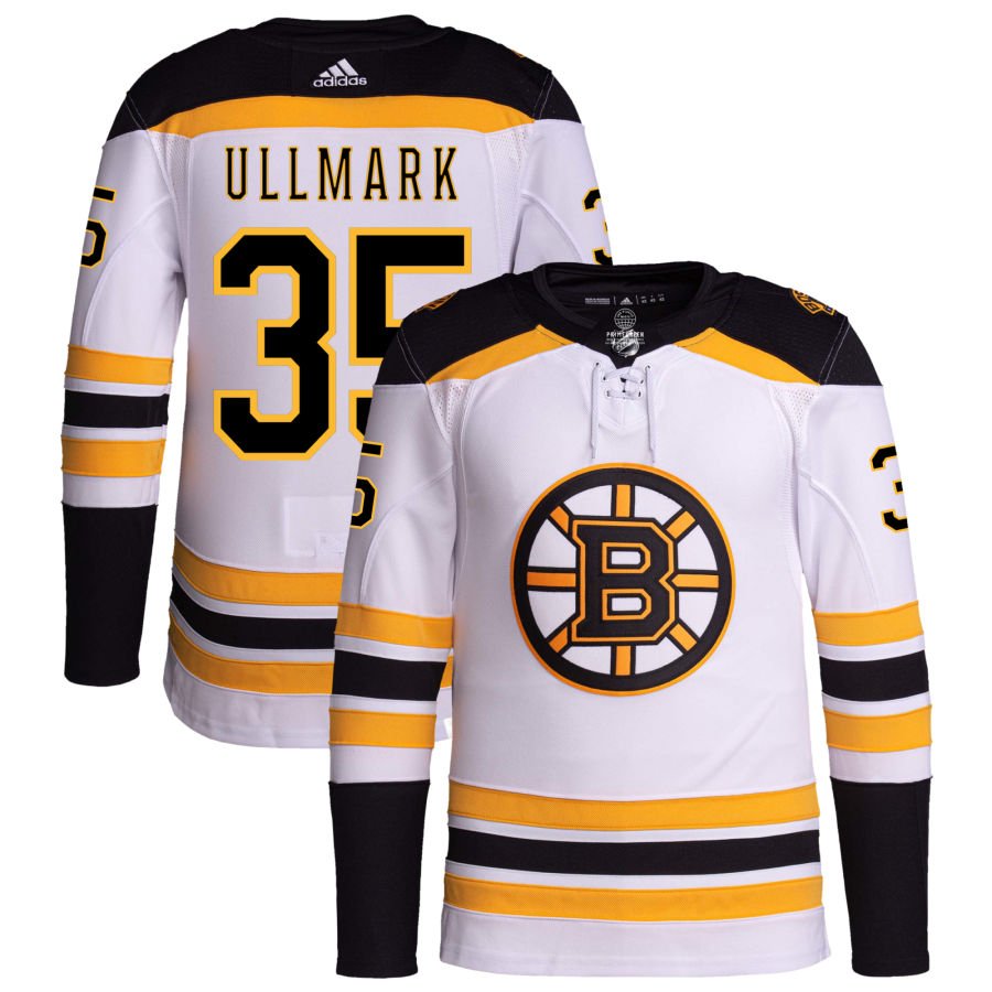 Boston Bruins #35 Linus Ullmark White Away Authentic Pro Jersey