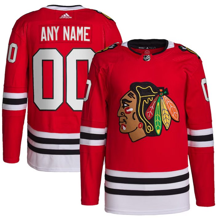 Men's Chicago Blackhawks Active Player Custom Red Stitched Hockey Jersey